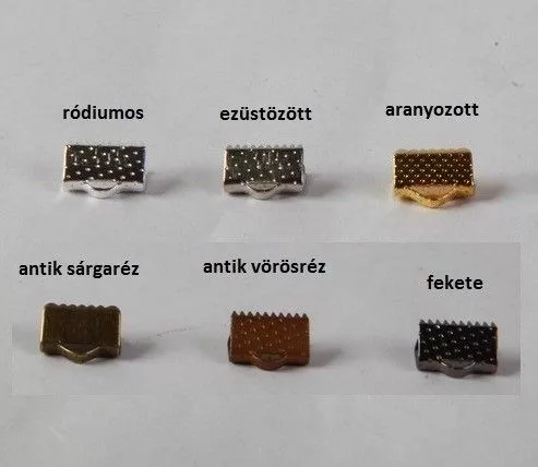 Szalagzáró, 16 mm, antik sárgaréz