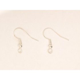 Fülbevaló alap, golyós, ezüstözött