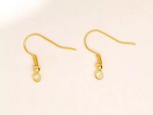 Fülbevaló alap, golyós, aranyozott