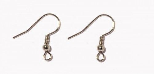 Fülbevaló alap, golyós, ródiumos