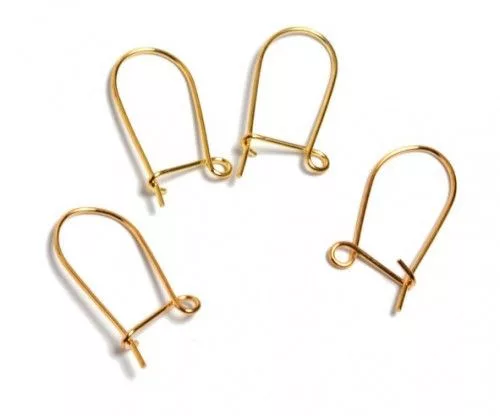 Fülbevaló alap, hurkos, aranyozott