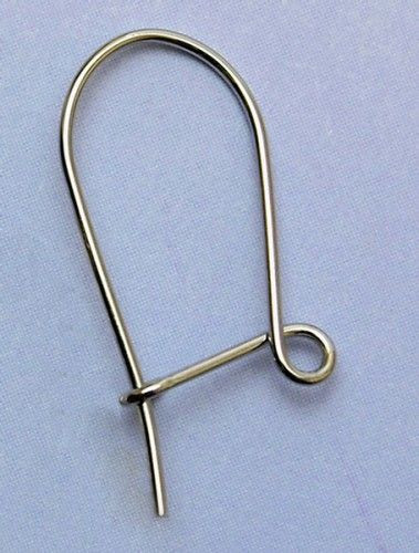 Fülbevaló alap, hurkos, ródiumos