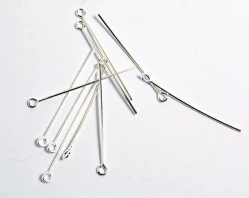 Szerelőpálca hurkos, ródiumos, 4 cm