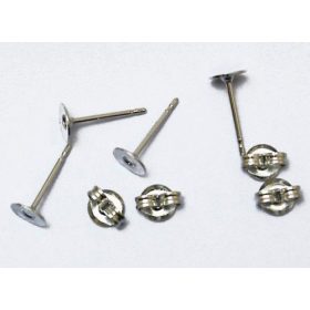 Fülbevaló stift, csészés, ródium