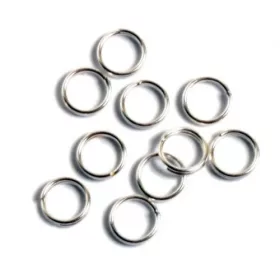 Dupla karika, ezüstözött, 5mm