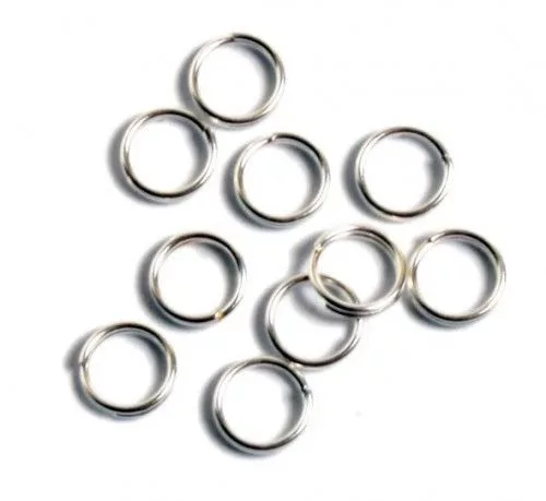 Dupla karika, ezüstözött, 5mm