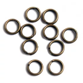 Dupla karika, antik sárgaréz, 5mm