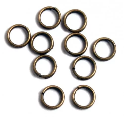 Dupla karika, antik sárgaréz, 5mm