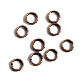 Dupla karika, antik vörösréz, 5mm