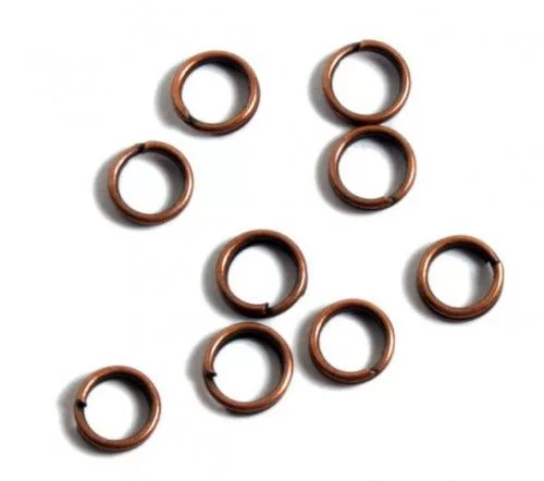 Dupla karika, antik vörösréz, 5mm