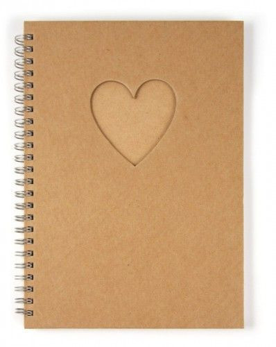 Jegyzetfüzet paszpartus borítóval, Szív A/5