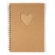 Jegyzetfüzet paszpartus borítóval, Szív A/5