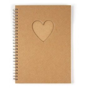 Jegyzetfüzet paszpartus borítóval, Szív A/6