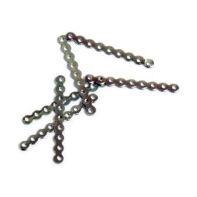 Távtartó, préselt, 9 soros, ródiumos