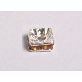 Strassznégyzet 6mm sárga, 4db/cs