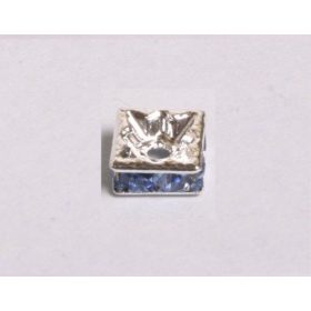 Strassznégyzet 6mm kék, 4db/cs