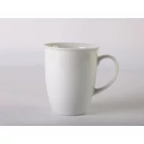 Fehér porcelán bögre 3dl, peremes, teás