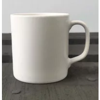 Fehér porcelán bögre 2dl, egyenes falú, kávés