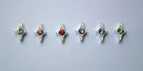 Strasszos fémöntvény szem 1cm kék, 4db/cs