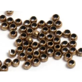 Stopper, antik sárgaréz, 2mm, 30db/cs