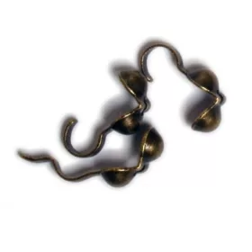 Csomófogó, antik sárgaréz, 10db/cs