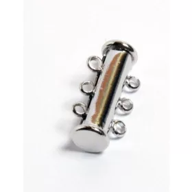 Mágneskapocs, henger, 3 soros, ezüstözött