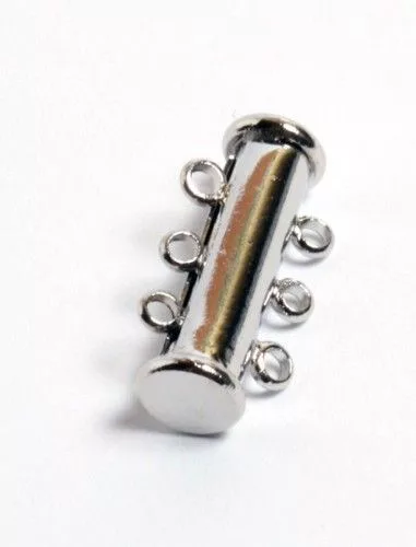 Mágneskapocs, henger, 3 soros, ezüstözött