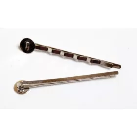 Hullámcsat alap, 5 cm, ezüst