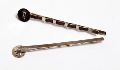 Hullámcsat alap, 5 cm, ezüst