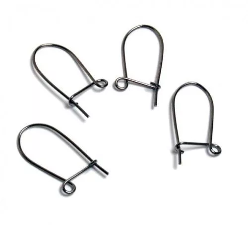 Fülbevaló alap, hurkos, fekete