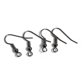 Fülbevaló alap, golyós, fekete