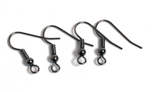 Fülbevaló alap, golyós, fekete