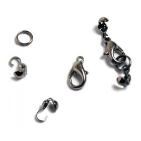 Lánckapocs csomófogóval, fekete, 10mm