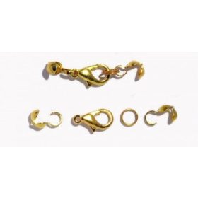 Lánckapocs csomófogóval, aranyozott, 13mm