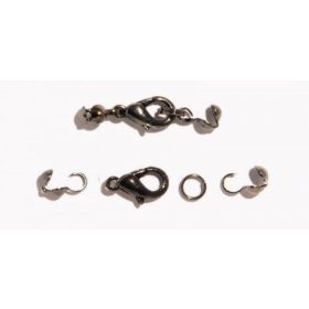 Lánckapocs csomófogóval, fekete, 13mm