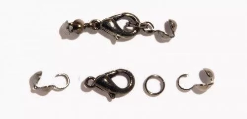 Lánckapocs csomófogóval, fekete, 13mm