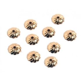 Tárcsa recés, aranyozott, 7 mm