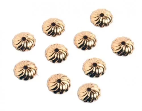 Tárcsa recés, aranyozott, 7 mm