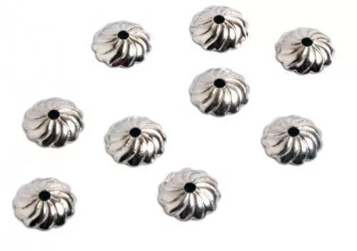 Tárcsa recés, ródiumos, 8 mm