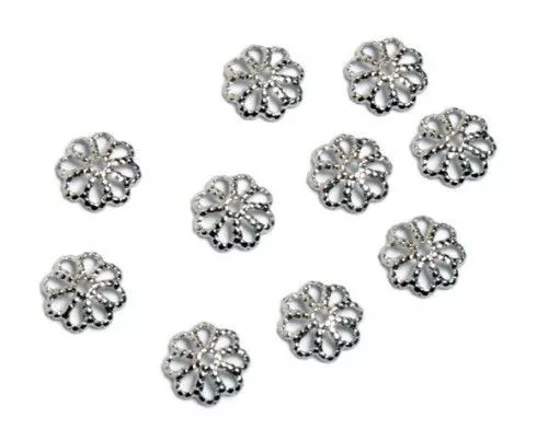 Tárcsa áttört, ródiumos, 7 mm