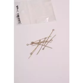 Szerelőpálca hurkos, antik sárgaréz, 4 cm