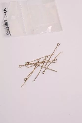 Szerelőpálca hurkos, antik sárgaréz, 4 cm