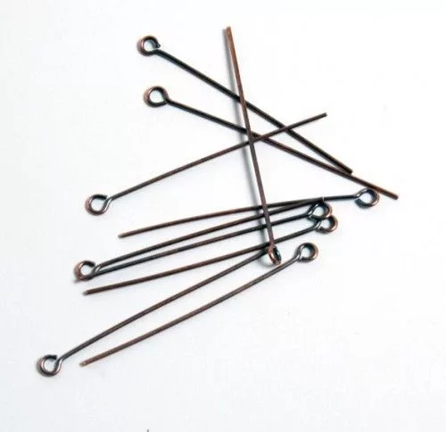 Szerelőpálca hurkos, antik vörösréz, 4 cm