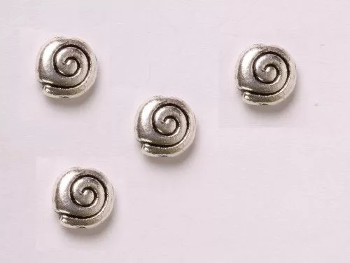 Fémgyöngy 4db/cs, csigavonal