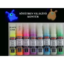 Sötétben világító kontúr 20ml, Limezöld