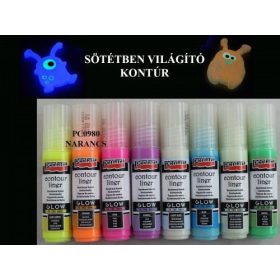 Sötétben világító kontúr 20ml, Narancs