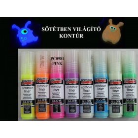 Sötétben világító kontúr 20ml, Pink
