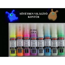 Sötétben világító kontúr 20ml, Lila