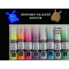 Sötétben világító kontúr 20ml, Zöldesfehér