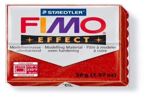 FIMO Effect süthető gyurma, átlátszó - Piros